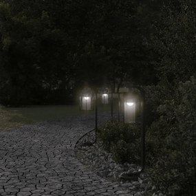 vidaXL fekete rozsdamentes acél kültéri állólámpa 60 cm