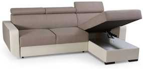 Sarokkanapé Istar (sötétszürke + fehér) (J). 630079