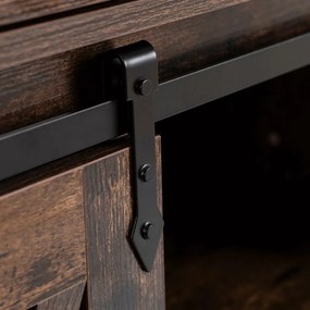 Komód 70 cm rusztikus tölgy/fekete – COLE