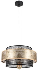 Csillár zsinóron GABI 1xE27/60W/230V arany/fekete átm. 40 cm