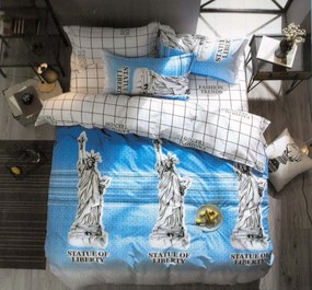 NEW YORK pamut ágynemű DeLuxe 140x200 cm Ágynemű mérete: 140x200 cm, A csomag tartalma: 7 Készletcsomagolás