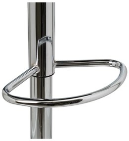 Fekete bőr utánzat állítható magasságú bárszék szett 2 db-os (ülésmagasság 93 cm) – Casa Selección