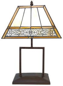 Tiffany asztali lámpa Krém 28x20x44 cm