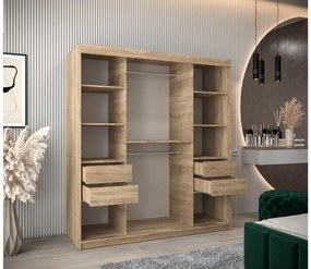 Ruhásszekrény 180 cm Toki 3 (szonoma tölgy + szonoma tölgy). 1065096
