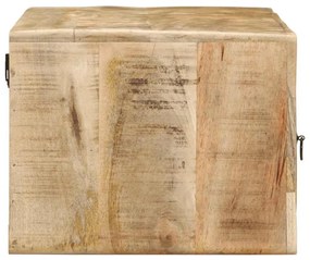 tömör nyers mangófa falra szerelhető TV-szekrény 100x32x25 cm