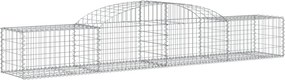vidaXL íves horganyzott vas gabion kosár 300 x 50 x 40/60 cm