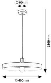 RÁBALUX 72017 ALATAR Matt Fekete Színű Függeszték 1XE27 40W IP20