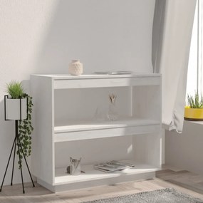fehér tömör fenyőfa könyvszekrény 80 x 35 x 71 cm