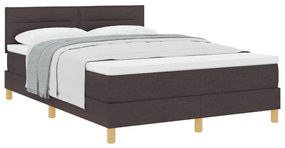 Boxspring ágy matraccal Sötétbarna 140x190 cm Szövet
