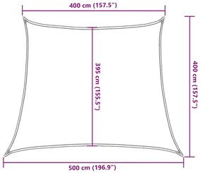 fekete trapéz alakú HDPE napvitorla 160 g/m² 4/5x4 m