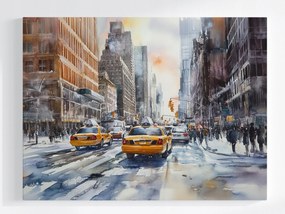 Canvas Akvarell Vászonkép New York Taxi 80x60