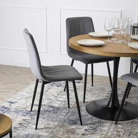 LINO asztal 100 cm aranytölgy/fekete
