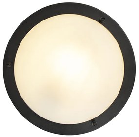 Okos mennyezeti lámpa fekete 31 cm, beleértve a WiFi A60 IP44 - Yuma