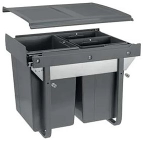 Hulladékgyűjtő GTV Practi Eco 450, szelektív, manuális működés, lágy záródás, 20+2*10 L edénnyel, fedéllel