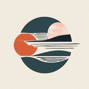 Poszter 100x100cm Nyugodt Mélységárnyalat