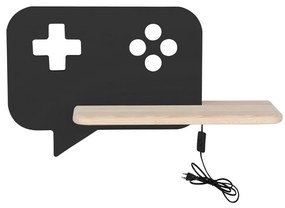 LED gyerekszobai fali lámpa polccal CONSOLE LED/5W/230V fekete