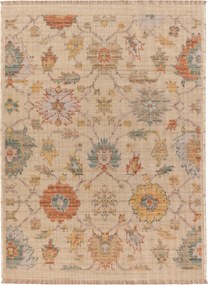 Nappali szőnyeg Természetes Gyapjú Rojtokkal 120x168 Klasszikus Retro Vintage