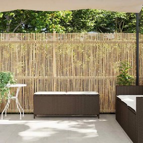 barna polyrattan kerti pad párnával 110x30x40,5 cm