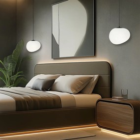 Fekete-fehér függőlámpa ø 25 cm Stones – Candellux Lighting