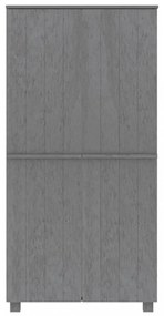 HAMAR sötétszürke tömör fenyőfa gardrób 89 x 50 x 180 cm
