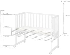 Fehér babaágy 90x45 cm – Roba