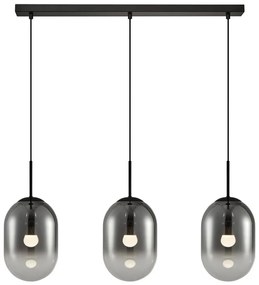 Csillár zsinóron ALIAS 3xE14/40W/230V fekete/szürke