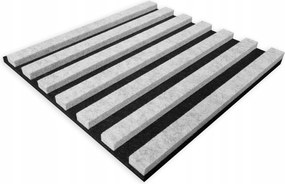 Acusticus akusztikus dekorpanel, 100% filc lamellák fekete-szürke 4 db