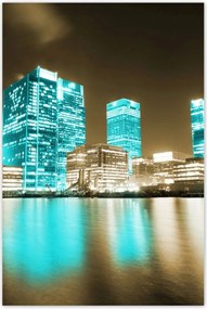 Poszterek 80x120 Kék felhőkarcolók London