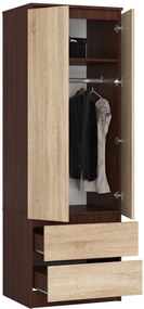 Ruhásszekrény Suman  (wenge + szonoma tölgy). Akció -15%. 1069567