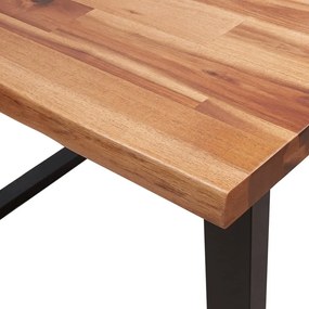 tömör akácfa étkezőasztal természetes éllel 110 x 70 x 75 cm