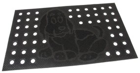 Gumi tisztítószőnyeg Kutya 45 x 75 x 0,7 cm, fekete