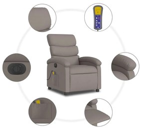 tópszínű szövet elektromos dönthető masszázsfotel