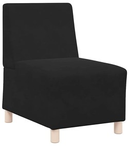 fekete bársony kanapéfotel 55 cm