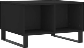 vidaXL fekete szerelt fa dohányzóasztal 60x50x36,5 cm