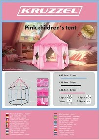 Gyerek sátor palota - Rózsaszín
