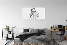 Akrilkép Jézus rajz 100x50 cm