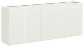 vidaXL ültetvény fehér 200x40x80 cm Hidegen hengerelt acélból