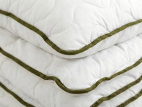 Egész évben használható steppelt paplan 140x200 cm párnával STELLA ALOE VERA 70x90 cm, fehér