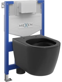 Mexen beépíthető Felix XS-F WC váz WC csészével Carmen, Fekete matt - 6803388XX85
