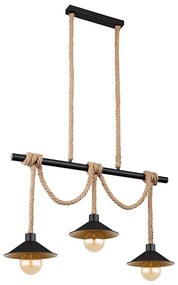 Globo 15690-3H - DIANA függőlámpa kábellel, 3xE27/60W/230V, fekete