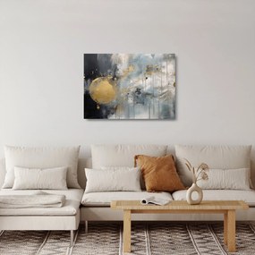 Üveg kép - Absztrakció arany golyóval (70x50 cm)