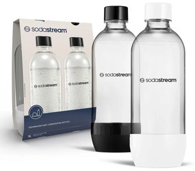 Sodastream Jet Black&White palack 2x 1 l,mosogatógépben mosható