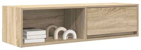 sonoma tölgy színű szerelt fa TV-szekrény 100x31x25,5cm