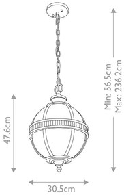 Kichler KL-HALLERON-8M kültéri láncos csillár HALLERON sorozat