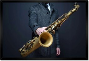 Plakátok keretben 60x40 Szaxofonos