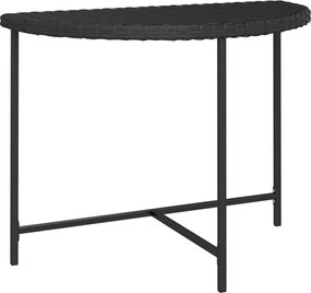 vidaXL fekete polyrattan kerti asztal 100 x 50 x 75 cm