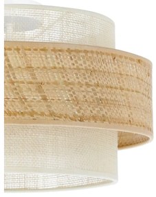 BOHO mennyezeti lámpa 1xE27/60W/230V átm. 40 cm juta/krémszínű