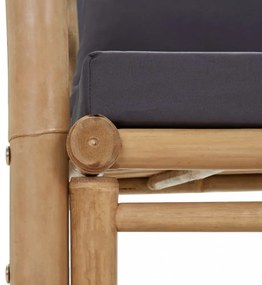 bambusz kerti pad párnákkal 115 cm