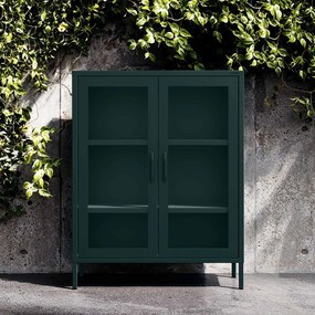 Vitrin GINA, 800 x 1015 x 400 mm, Modern: palack zöld