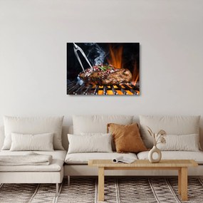 Egy sült steak képe (üvegen) (70x50 cm)